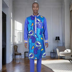 Men’s African Embroidered 2PC Shirt and Pants Set - Free Delivery Worldwide only at Flexi Africa