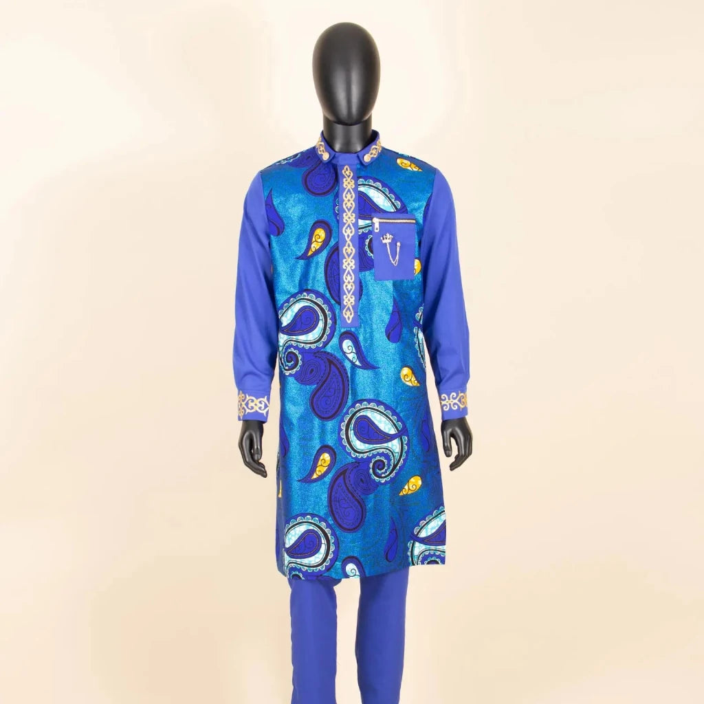 Men’s African Embroidered 2PC Shirt and Pants Set - Free Delivery Worldwide only at Flexi Africa