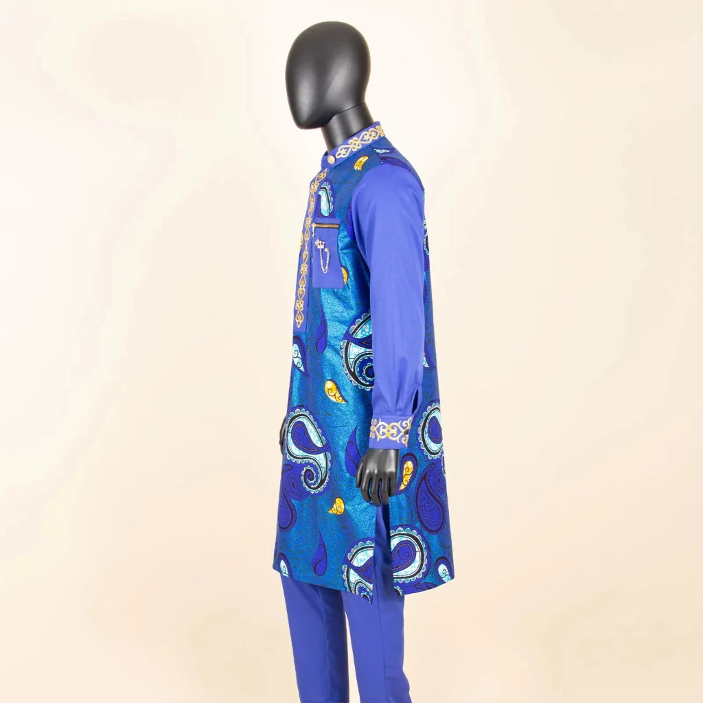 Men’s African Embroidered 2PC Shirt and Pants Set - Free Delivery Worldwide only at Flexi Africa