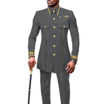 Men’s African Embroidered Cotton Set – Ethnic Casual Jacket & Pants Outfit - Free Delivery Worldwide only at Flexi Africa