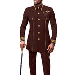 Men’s African Embroidered Cotton Set – Ethnic Casual Jacket & Pants Outfit - Free Delivery Worldwide only at Flexi Africa