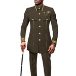 Men’s African Embroidered Cotton Set – Ethnic Casual Jacket & Pants Outfit - Free Delivery Worldwide only at Flexi Africa