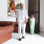 Men's Dashiki Kaftan Two-Piece Wedding Set - Free Delivery Worldwide only at Flexi Africa