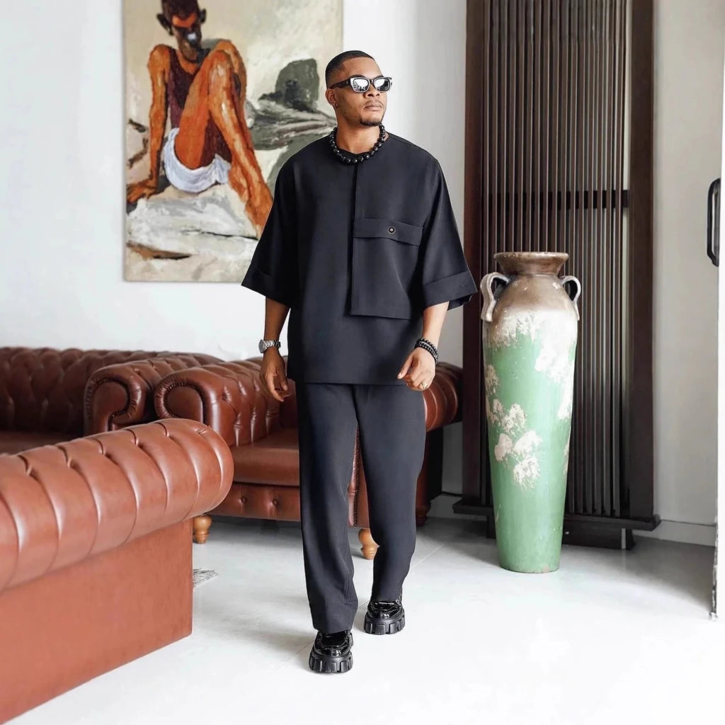 Men's Dashiki Kaftan Two-Piece Wedding Set - Free Delivery Worldwide only at Flexi Africa