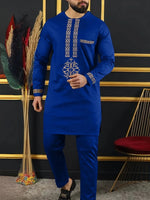 Men's Dashiki Long-Sleeve Two-Piece Set - Free Delivery Worldwide only at Flexi Africa