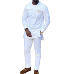 Men's Dashiki Long-Sleeve Two-Piece Set - Free Delivery Worldwide only at Flexi Africa