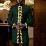 Men's Dashiki Long-Sleeve Two-Piece Set - Free Delivery Worldwide only at Flexi Africa