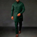 Men's Dashiki Long-Sleeve Two-Piece Set - Free Delivery Worldwide only at Flexi Africa