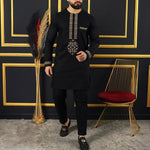 Men's Dashiki Long-Sleeve Two-Piece Set - Free Delivery Worldwide only at Flexi Africa