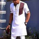 Men's Dashiki Long-Sleeve Two-Piece Set - Free Delivery Worldwide only at Flexi Africa