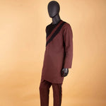 Men's Dashiki Wax Print Co-ord Set – Long Coat & Trousers - Free Delivery Worldwide only at Flexi Africa