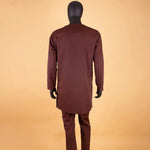Men's Dashiki Wax Print Co-ord Set – Long Coat & Trousers - Free Delivery Worldwide only at Flexi Africa