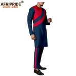 Men's Dashiki Wax Print Co-ord Set – Long Coat & Trousers - Free Delivery Worldwide only at Flexi Africa