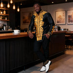 Men's Embroidered African Tunic & Trouser Outfit - Free Delivery Worldwide only at Flexi Africa