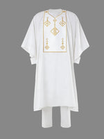 Men's Embroidered Agbada Three-Piece Wedding Set - Free Delivery Worldwide only at Flexi Africa