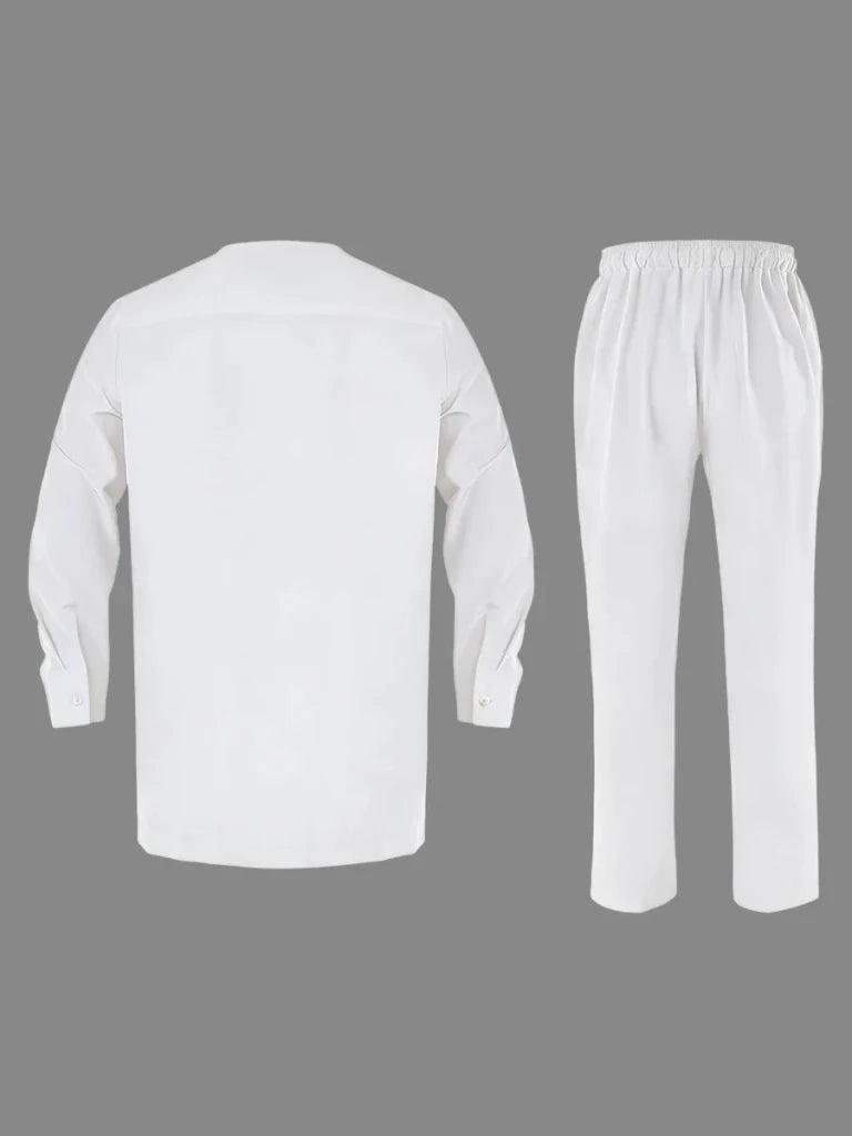 Men's Embroidered Agbada Three-Piece Wedding Set - Free Delivery Worldwide only at Flexi Africa