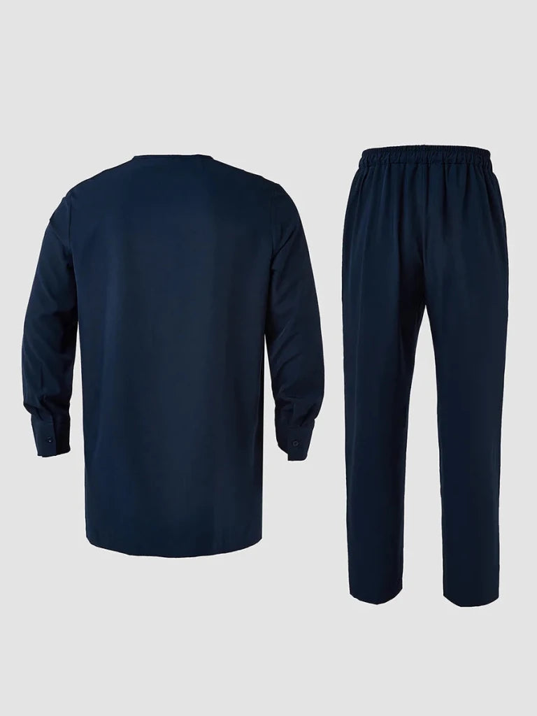 Men's Embroidered Agbada Three-Piece Wedding Set - Free Delivery Worldwide only at Flexi Africa