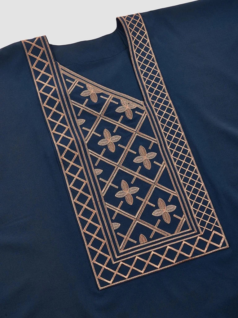 Men's Embroidered Agbada Three-Piece Wedding Set - Free Delivery Worldwide only at Flexi Africa