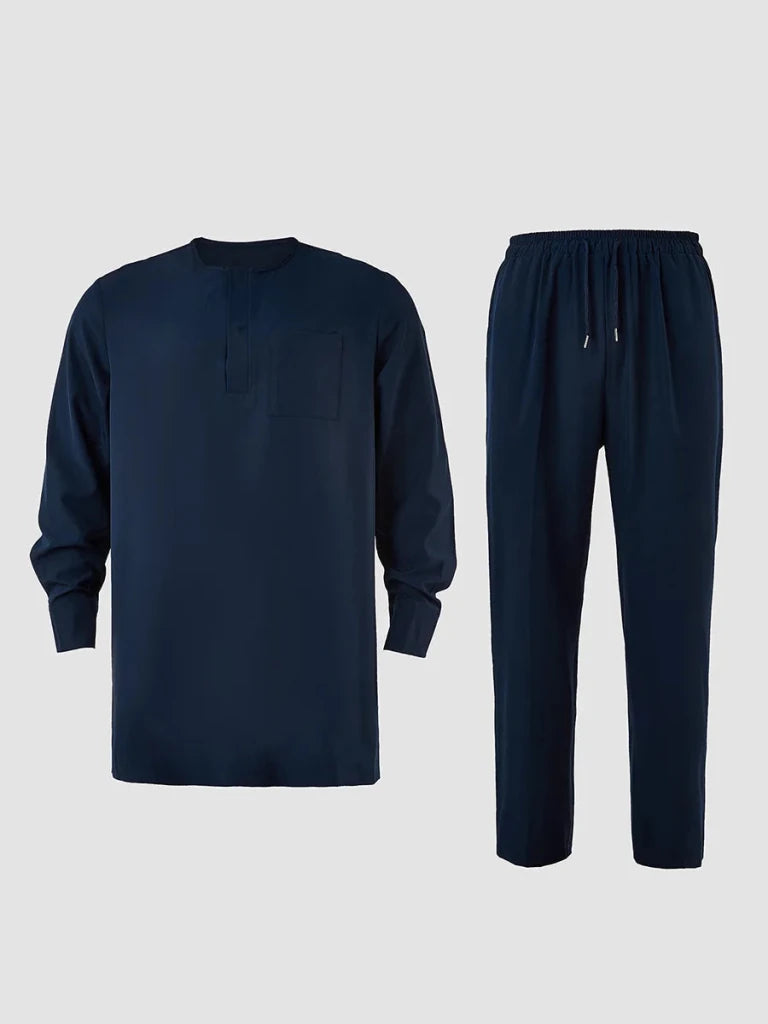 Men's Embroidered Agbada Three-Piece Wedding Set - Free Delivery Worldwide only at Flexi Africa