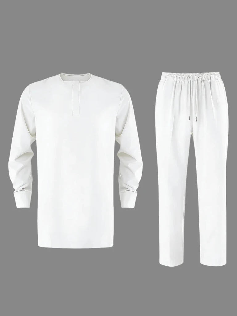 Men's Embroidered Agbada Three-Piece Wedding Set - Free Delivery Worldwide only at Flexi Africa