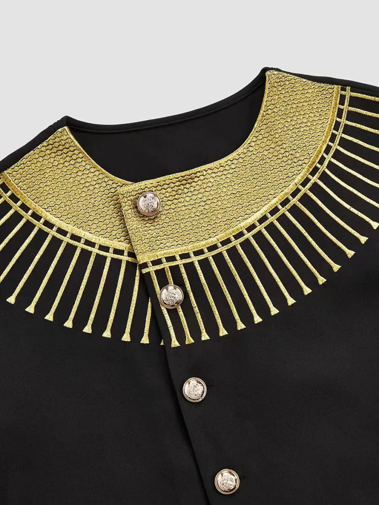 Men's Embroidered Kaftan Shirt & Trouser Set - Free Delivery Worldwide only at Flexi Africa