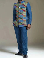 Men's Embroidered Kaftan Shirt & Trouser Set - Free Delivery Worldwide only at Flexi Africa