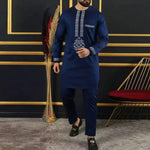 Men's Embroidered Kaftan Shirt & Trouser Set - Free Delivery Worldwide only at Flexi Africa
