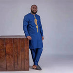 Men's Embroidered Kaftan Shirt & Trouser Set - Free Delivery Worldwide only at Flexi Africa