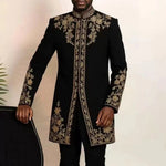 Men's Embroidered Kaftan Shirt & Trouser Set - Free Delivery Worldwide only at Flexi Africa