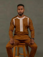 Men's Embroidered Kaftan Shirt & Trouser Set - Free Delivery Worldwide only at Flexi Africa
