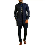 Men's Embroidered Kaftan Shirt & Trouser Set - Free Delivery Worldwide only at Flexi Africa