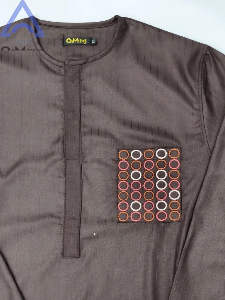 Men's Kandura-Inspired Long Tunic & Trouser Set - Free Delivery Worldwide only at Flexi Africa