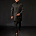 Men's Kaunda-Style Two-Piece Set - Free Delivery Worldwide only at Flexi Africa