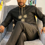 Men's Kaunda-Style Two-Piece Set - Free Delivery Worldwide only at Flexi Africa