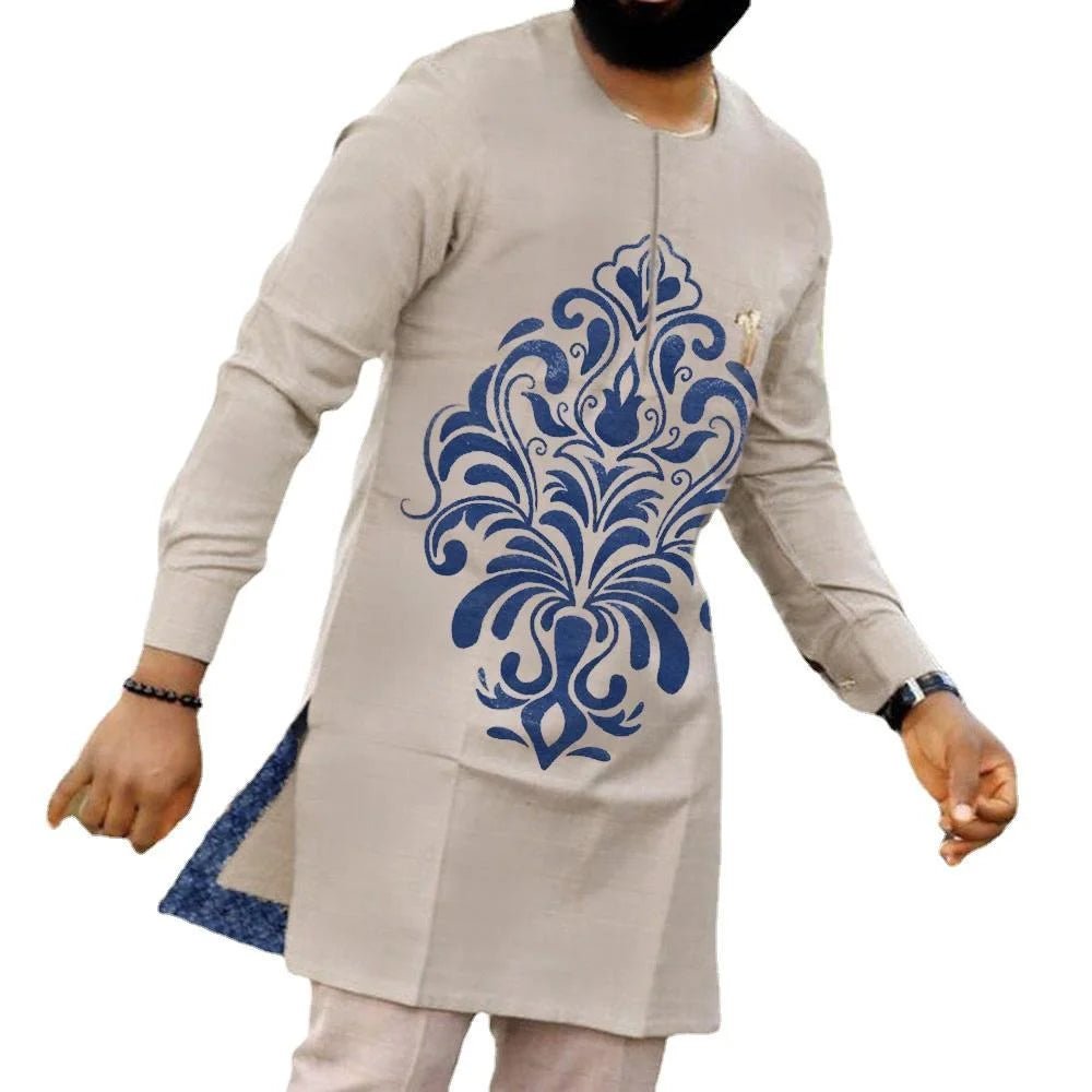 Men's Kaunda-Style Two-Piece Set - Free Delivery Worldwide only at Flexi Africa