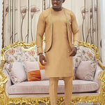 Men's Kaunda-Style Two-Piece Set - Free Delivery Worldwide only at Flexi Africa