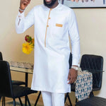 Men's Kaunda-Style Two-Piece Set - Free Delivery Worldwide only at Flexi Africa