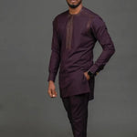 Men's Kaunda-Style Two-Piece Set - Free Delivery Worldwide only at Flexi Africa