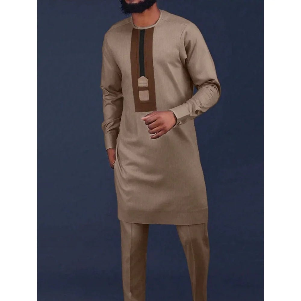 Men's Kaunda-Style Two-Piece Set - Free Delivery Worldwide only at Flexi Africa