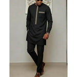 Men's Kaunda-Style Two-Piece Set - Free Delivery Worldwide only at Flexi Africa