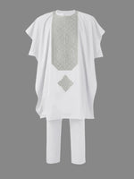 Men's Nigerian-Style Kaftan Three-Piece Set - Free Delivery Worldwide only at Flexi Africa