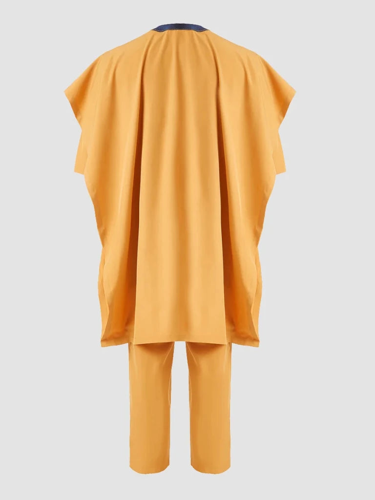 Men's Nigerian-Style Kaftan Three-Piece Set - Free Delivery Worldwide only at Flexi Africa