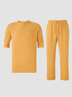 Men's Nigerian-Style Kaftan Three-Piece Set - Free Delivery Worldwide only at Flexi Africa
