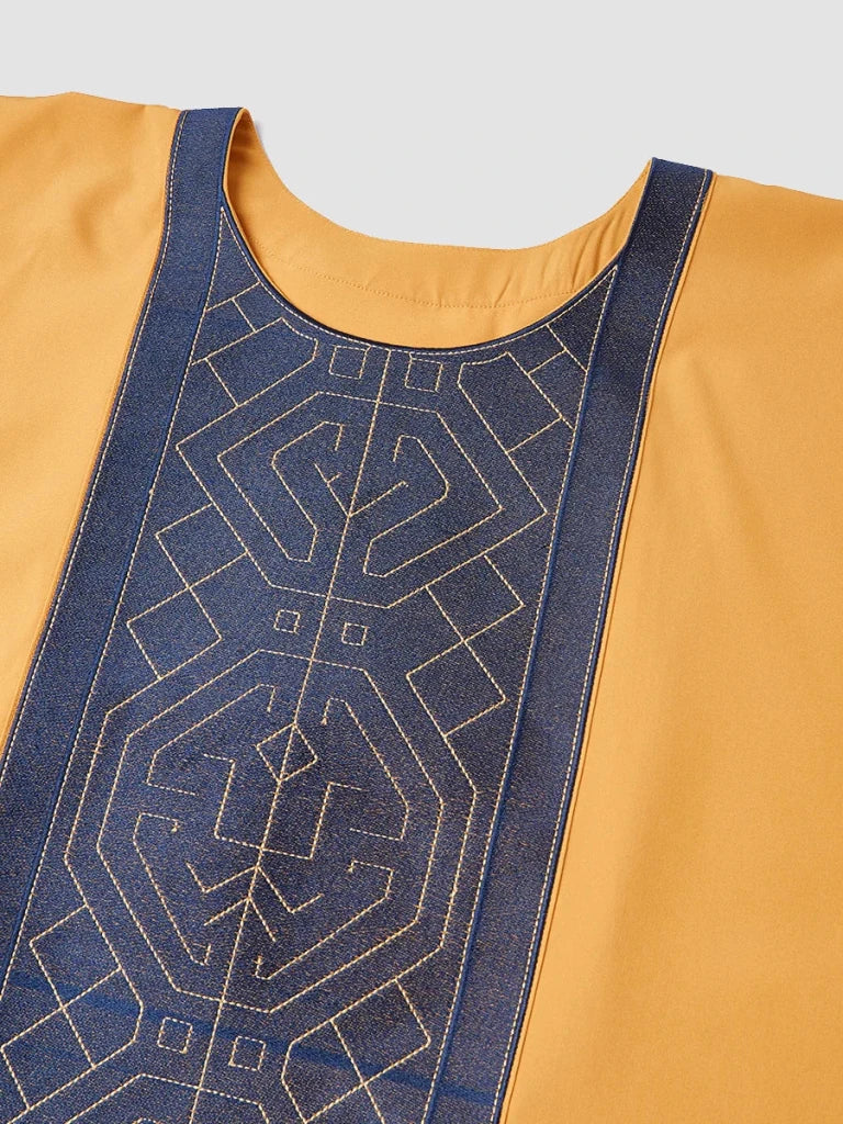 Men's Nigerian-Style Kaftan Three-Piece Set - Free Delivery Worldwide only at Flexi Africa