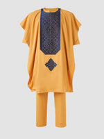 Men's Nigerian-Style Kaftan Three-Piece Set - Free Delivery Worldwide only at Flexi Africa