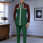 Men’s Slim-Fit African Wedding Suit – Embroidered Jacket, Pocket Square and Pants 2PC Set - Free Delivery Worldwide only at Flexi Africa