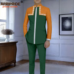 Men’s Slim-Fit African Wedding Suit – Embroidered Jacket, Pocket Square and Pants 2PC Set - Free Delivery Worldwide only at Flexi Africa