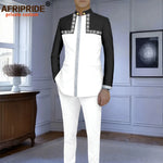 Men’s Slim-Fit African Wedding Suit – Embroidered Jacket, Pocket Square and Pants 2PC Set - Free Delivery Worldwide only at Flexi Africa