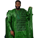 Men’s African Riche 3PC Outfit – Long Sleeve Top, Matching Pants & Cap Set - Free Delivery Worldwide only at Flexi Africa