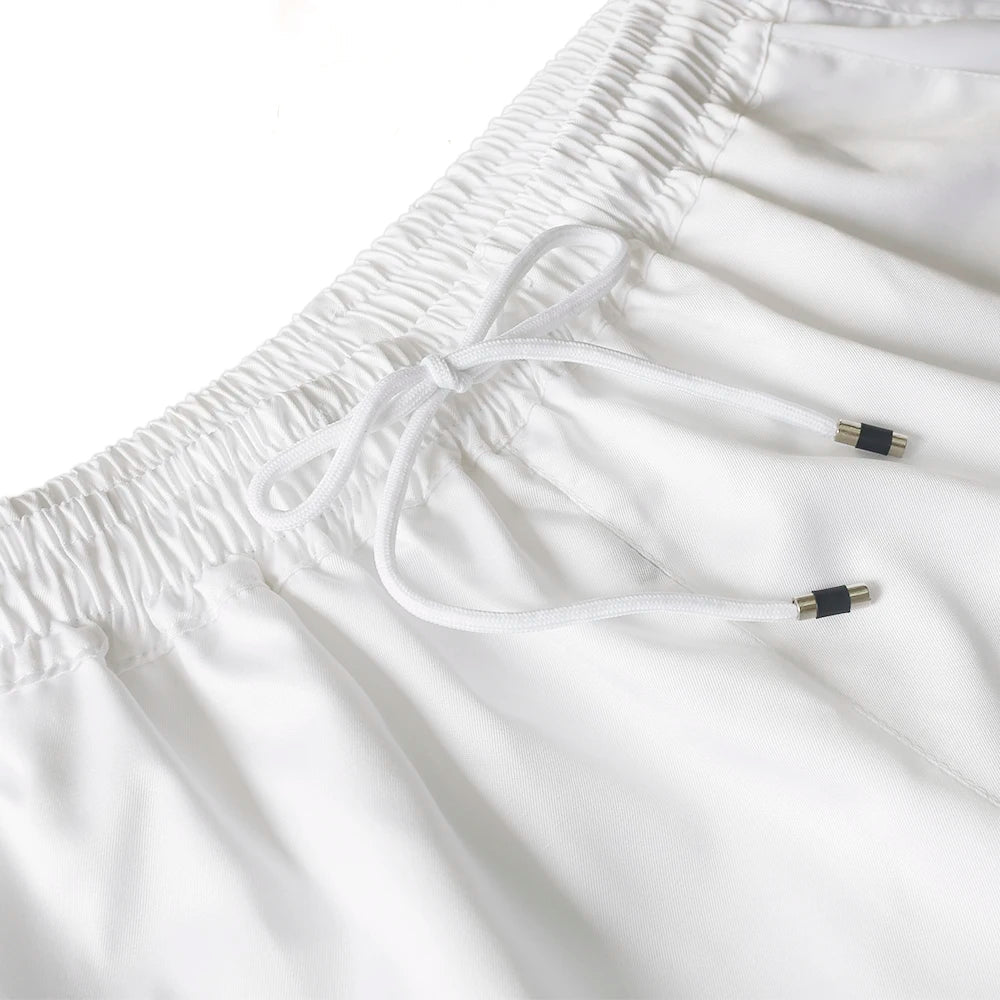 Men's White Embroidered Dashiki Top & Trouser Set - Free Delivery Worldwide only at Flexi Africa